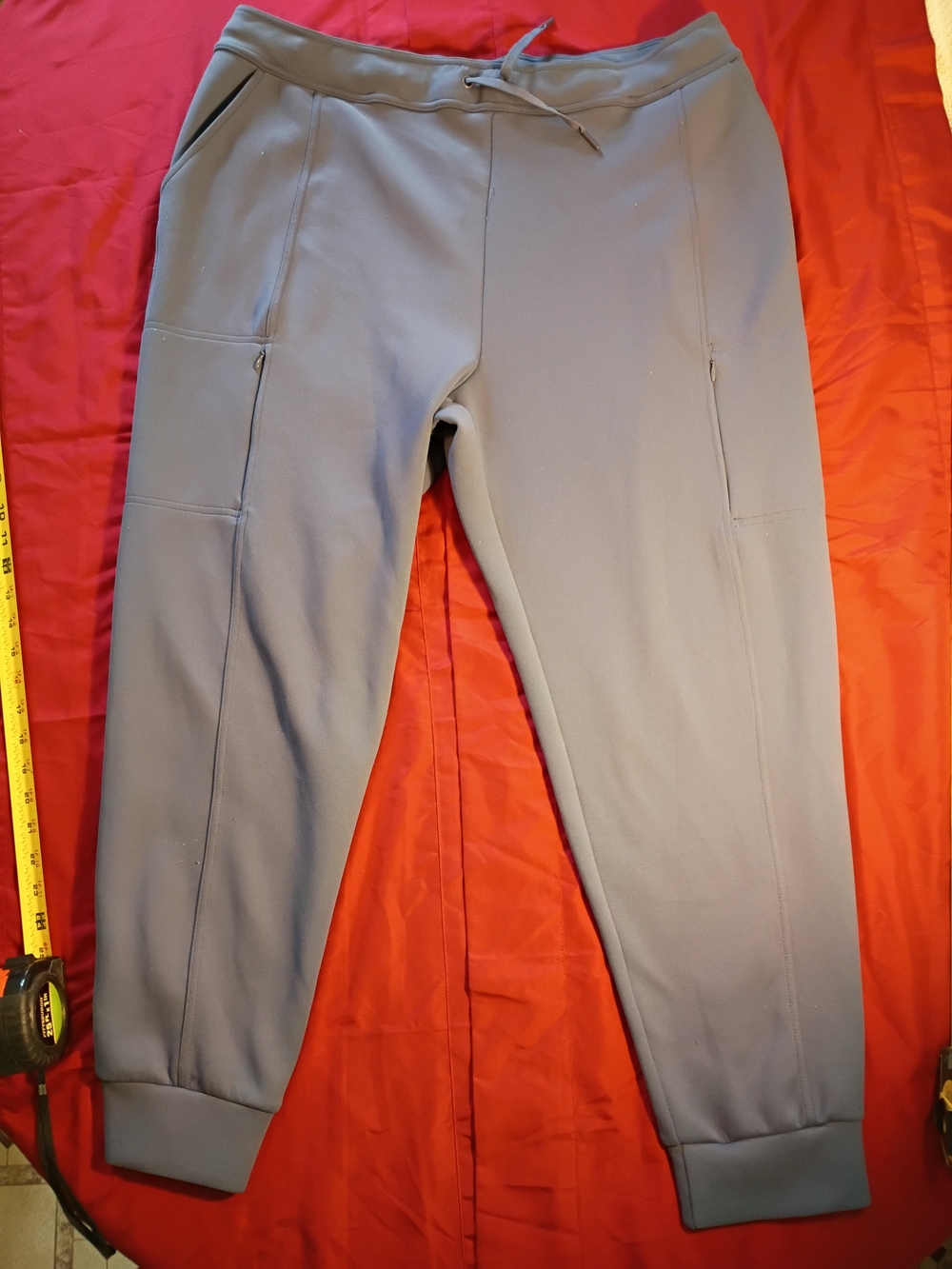 Men's Slate Gray Performance Jogger Pants with Zip Pockets